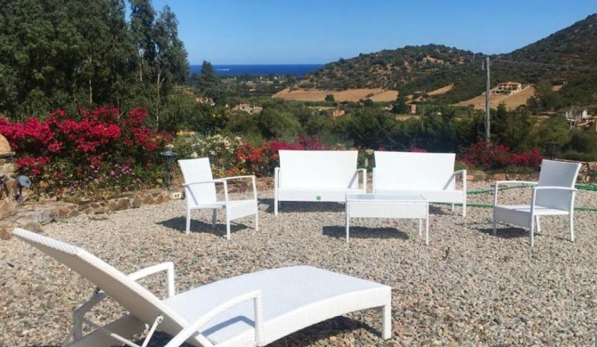 2 bedrooms house with sea view enclosed garden and wifi at Cardedu 1 km away from the beach